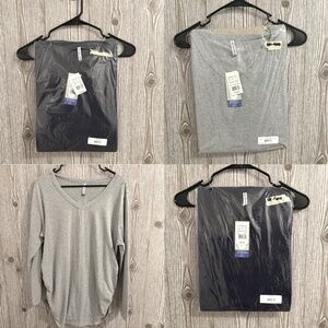 Planet Motherhood Plus-Size Maternity Long-Sleeve 2X Bundle